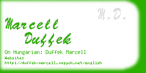 marcell duffek business card